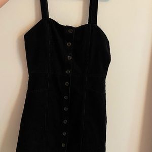 black button up dress